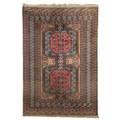 Antiker Kaschmir Teppich Pakistan Baumwolle Wolle Feiner Knoten