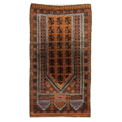 Ancient Beluchi Carpet Iran Wool Thin Knot Handmade