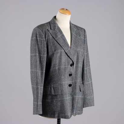 Second Hand Blazer by Max Mara Prince of Wales UK Size 14 Wool