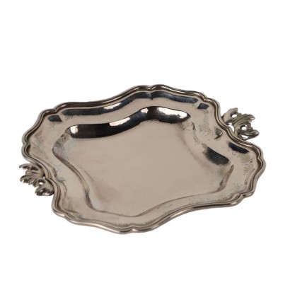 Small Vintage Tray from the 80s-90s Solid Hand-Hammered Silver