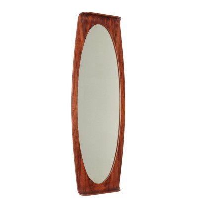Vintage 1960s Wall Mirror Attr. to Campo and Graffi Plywood Glass