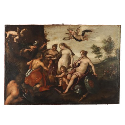 Antique Painting with Mythological Subject Attr. to Domenico Lupini