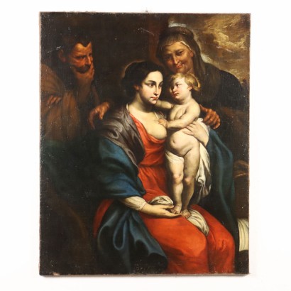 Dipinto Sacra Famiglia con Sant'Anna