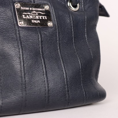 Lanzetti Blue Leather Bag