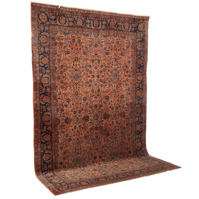 Antique Keshan Manchester Carpet Cotton Wool 187 x 125 In