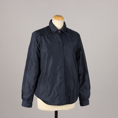 Second Hand Aspesi Jacket Blue Fabric UK Size 14 Italy