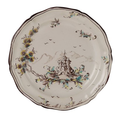 Antiker Teller aus Majolika Italien des XIX-XX Jhs