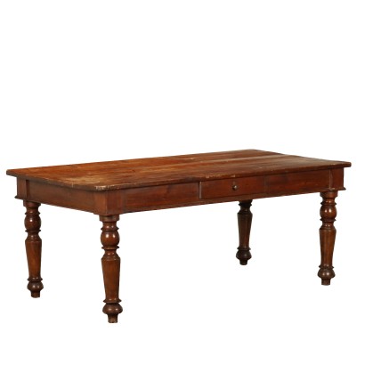 Antiker Tisch aus Tannenholz mit Schublade XIX-XX Jhd