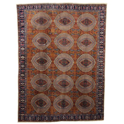 Antiker Kayseri Teppich aus Baumwolle Wolle Großer Knoten 273 x 207 cm