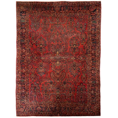 Tapis Ancien Asiatique Coton Laine Noeud Gros 355 x 262 cm