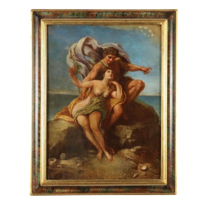 Antikes Gemälde mit Mythologischer Subjekt Leinwand XVIII-XIX Jhd
