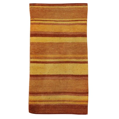 Vintage Gabbeh Teppich aus Wolle Großer Knoten Iran 139 x 75 cm