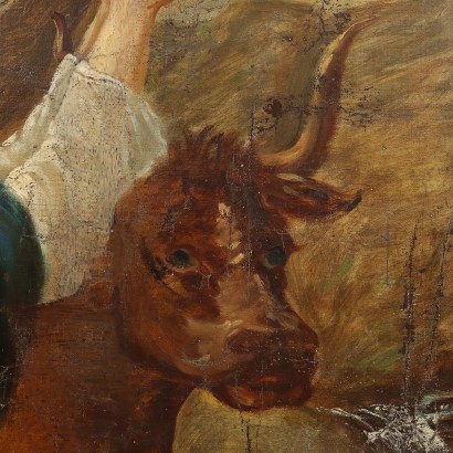 Painted Figures with Child and Animal