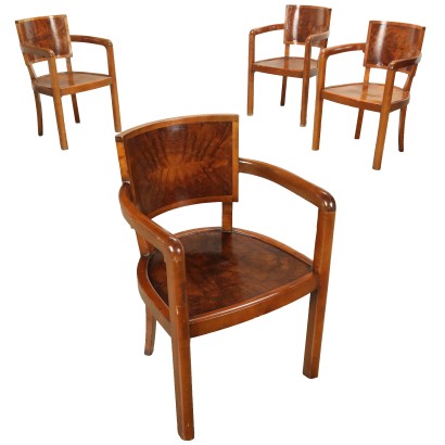 Vintage Stühle aus Buchenholz der 40er Jahre Italien