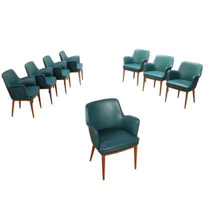 Vintage 1950s Cassina Armchairs Leatherette Italy