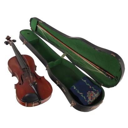 Antike Violine mit Koffer aus Holz Italien des XX Jhs