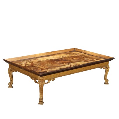 Antique Coffee Table with Inlaid Top East XX Century