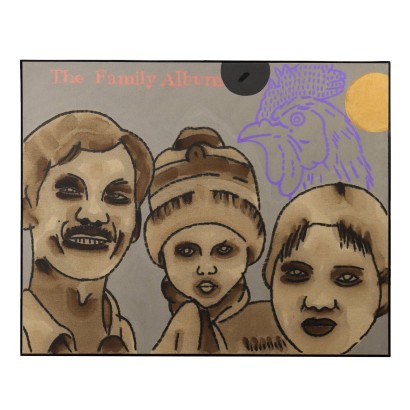 Zeitgenössisches Gemälde Familienalbum 2001 Öl auf Leinwand
