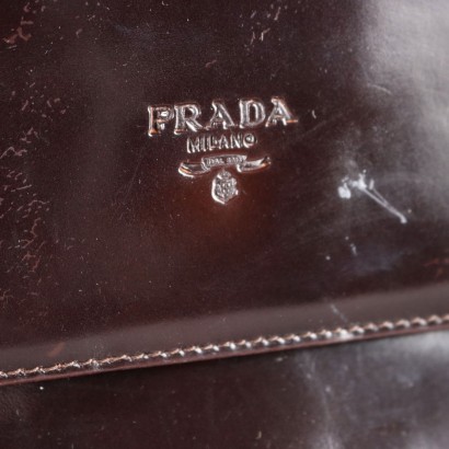 Bolso Prada Vintage De Charol Marrón