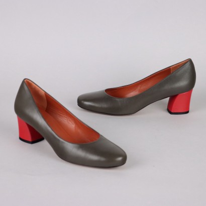 Second Hand Zweifarbige Schuhe aus Leder 1,618 N. 39 Italien