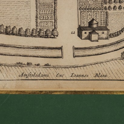 Acquaforte con Mappa di Racconigi 1726,Raconisium - Mappa di Racconigi,Acquaforte con Mappa di Racconigi 1726