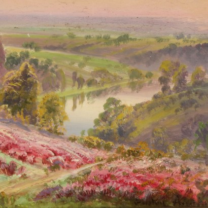 Peinture de Gaston Anglade, Aperçu de la vallée de la Creuse, Gaston Anglade, Gaston Anglade, Gaston Anglade, Gaston Anglade