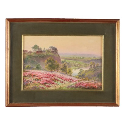 Painting by Gaston Anglade, Glimpse of the Creuse valley, Gaston Anglade, Gaston Anglade, Gaston Anglade, Gaston Anglade