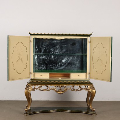 LACQUERED CONSOLE, Chinoiserie Style Bar Cabinet