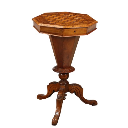 Table Basse Ancienne Louis Philippe Hêtre Italie XIXe Siècle