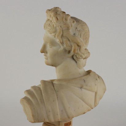 Busto de mármol de Apolo del Belvedere