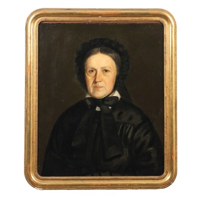 Portrait féminin peint