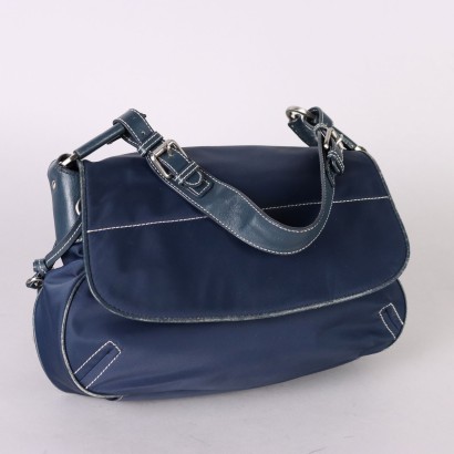 Second Hand Bag by Furla Blue Leather Nylon Italy