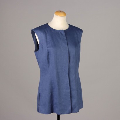 Second Hand Waistcoat by L. Spagnoli Linen UK Size 14 Italy
