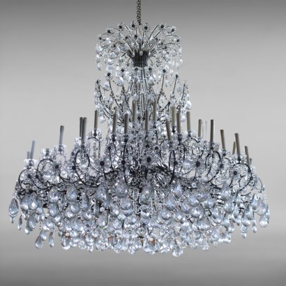 Great Antique Chandelier 18 Lights Crystal Italy XX Century
