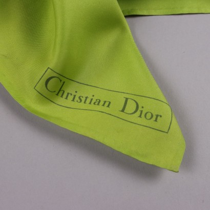 Christian Dior Vintage Écharpe Vert Aci