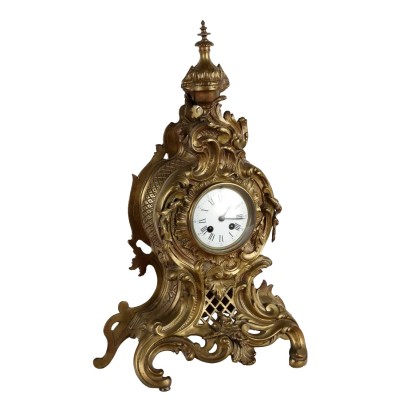 Countertop Clock in Gilt Bronze