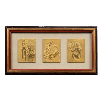 Triptych of bas-reliefs by Francesco Me,Triptych of bronze bas-reliefs,Francesco Messina,Francesco Messina,Francesco Messina,Francesco Messina,Francesco Messina