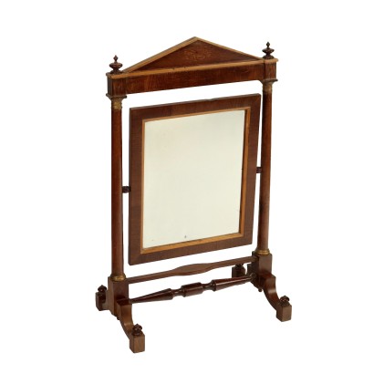Antiker Tischspiegel im Empire Stil Holz Italien des XX Jhs