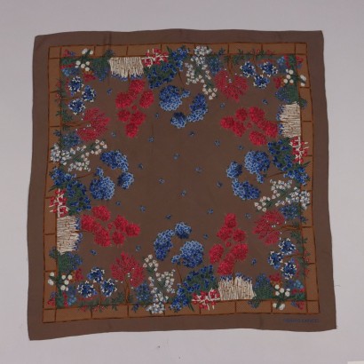 Capucci Vintage Floral Taubengrauer Schal