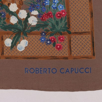 Capucci Vintage Floral Tourterelle Gris Écharpe