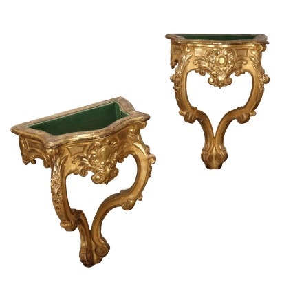 Pair of Console Planters, Pair of Neo-Baroque Planters