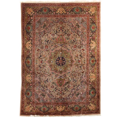 Antiker Tabriz 50 Ray Teppich Wolle Seide Feiner Knoten 277 x 196 cm