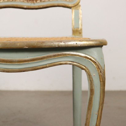 Gruppe lackierter Barocchetto-Stühle