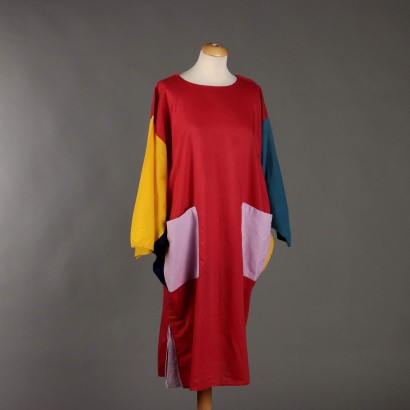 Vintage Dress Enrica Massei Cotton Unique Size Italy