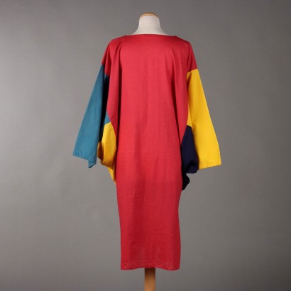 Enrica Massei Mehrfarbiges Vintage-Kleid