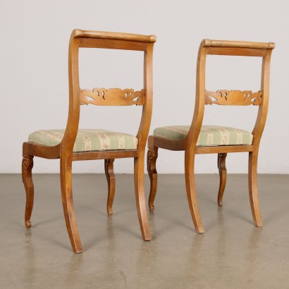 Grupo de 4 sillas, Par de sillas Louis Philippe