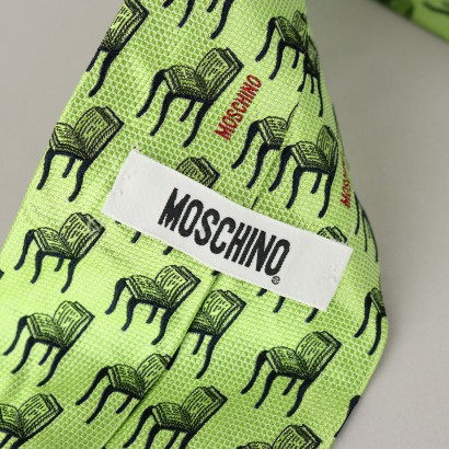 Cravate verte Moschino
