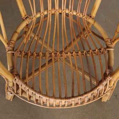 Pair of bamboo armchairs