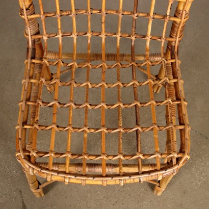 Group of 5 chairs, Five 1980s bamboo chairs