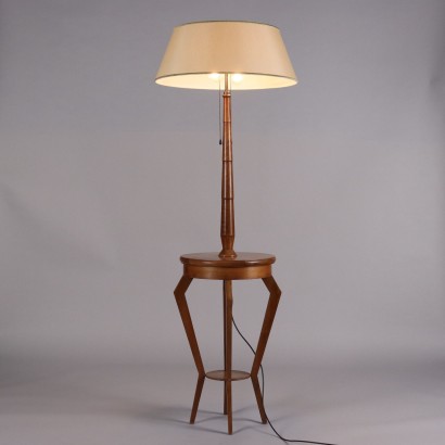 Lampe mit Tisch aus den 1950er Jahren